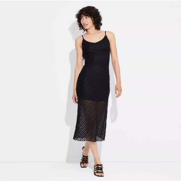 wild fable Dresses & Skirts - NWT Wild Fable Women's Bow Lace Midi Dress Size XS Black